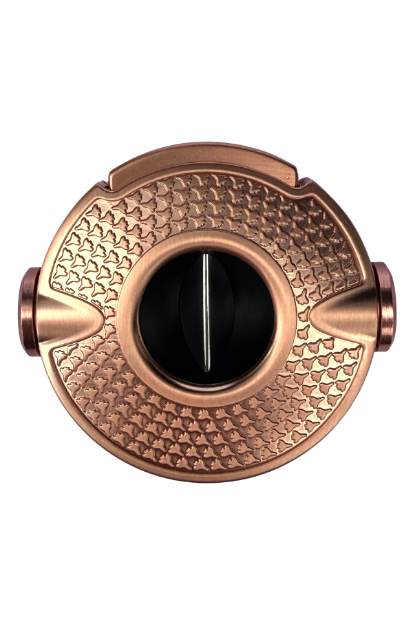 TR9083,Parmida Rose Gold İşlemeli Çark Mekanizmalı V-Cut Puro Makası Kesici