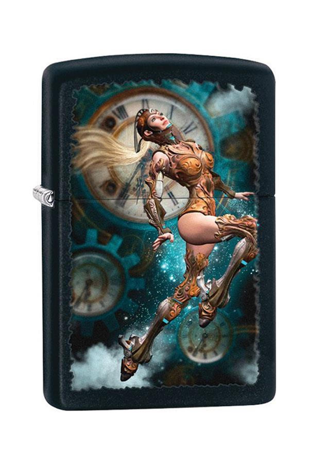 TR5159,Zippo Çakmak 28670-000004 STEAMPUNK AVIATOR GIRL
