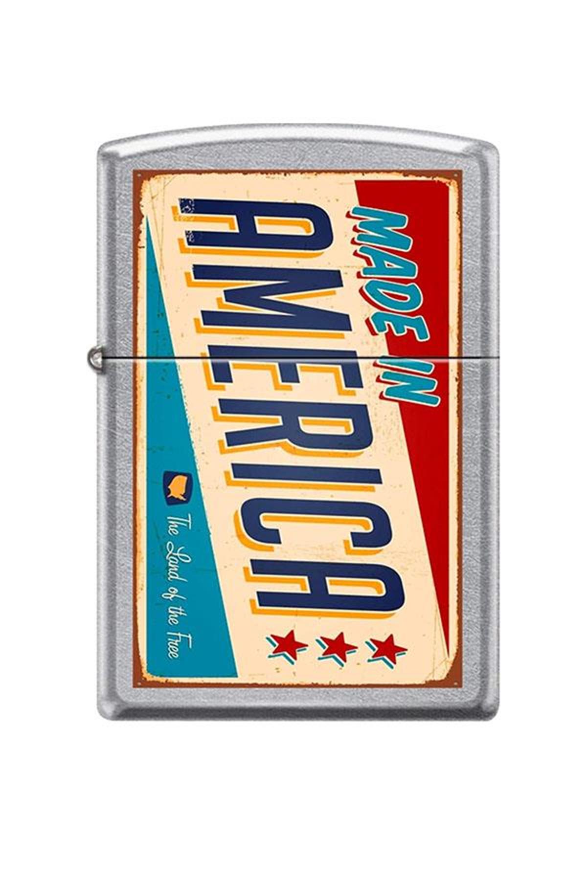 TR5067,Zippo Çakmak Made İn America Sign Retro Rusted Street Chrome