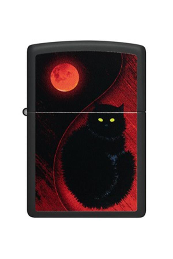 TR7456,Zippo Çakmak 48453-099400 Black Cat Design