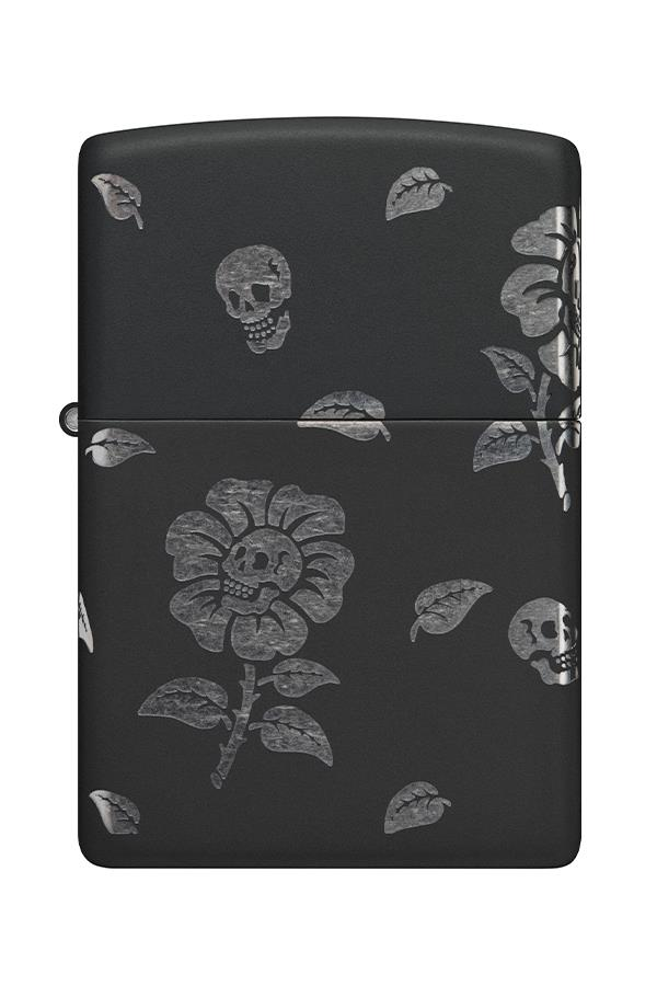 TR7420,Zippo Çakmak 48931-111811 218C Flower Skulls Design