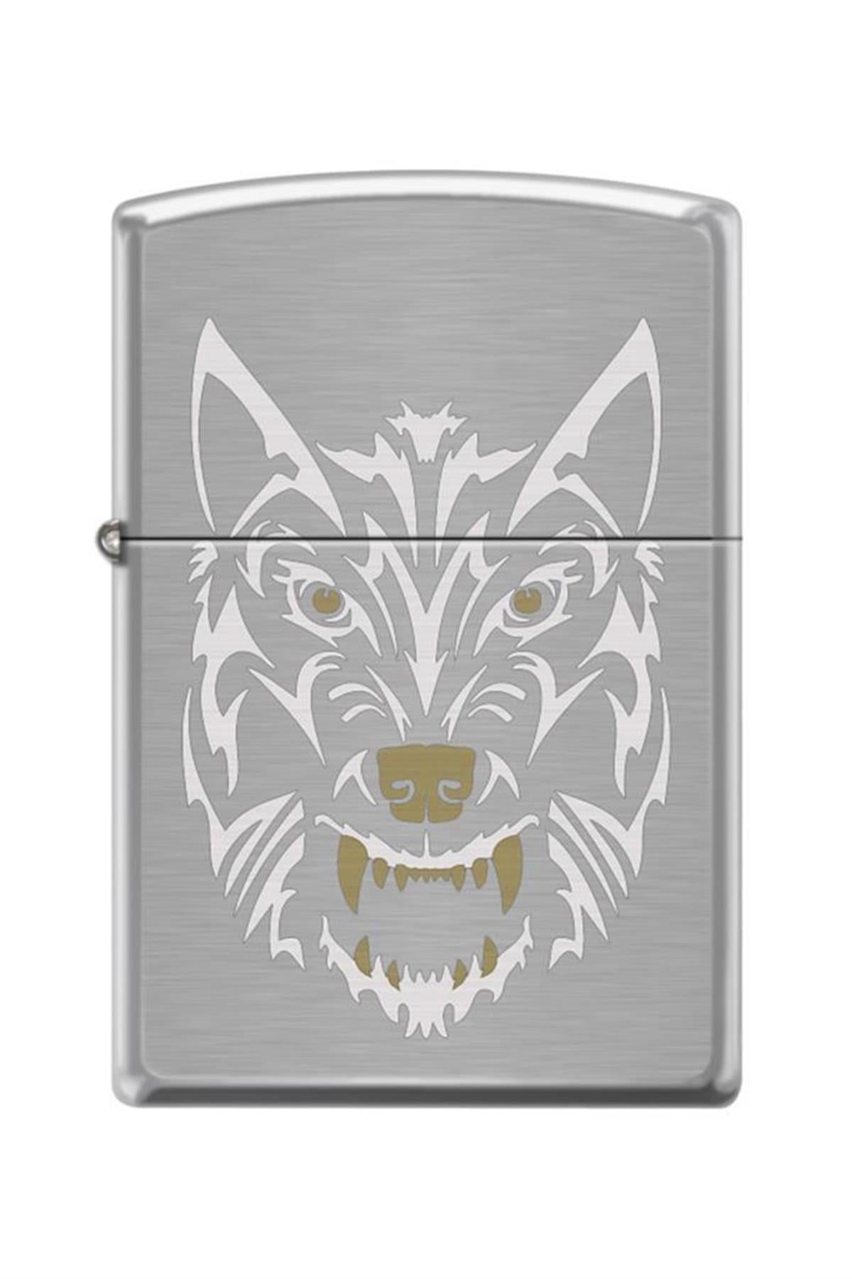 TR5449,Zippo Çakmak 200-061830 WOLF TATTOO DESIGN