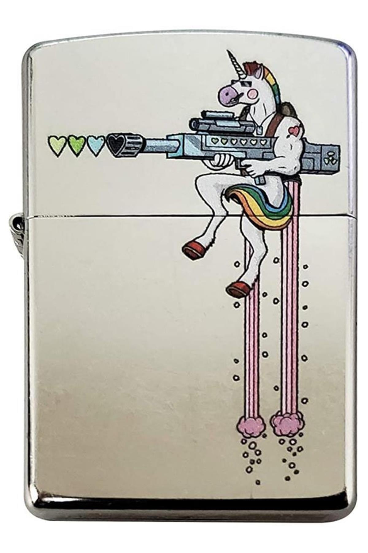 TR5656,Zippo Çakmak 200 Unicorn With Big Gun