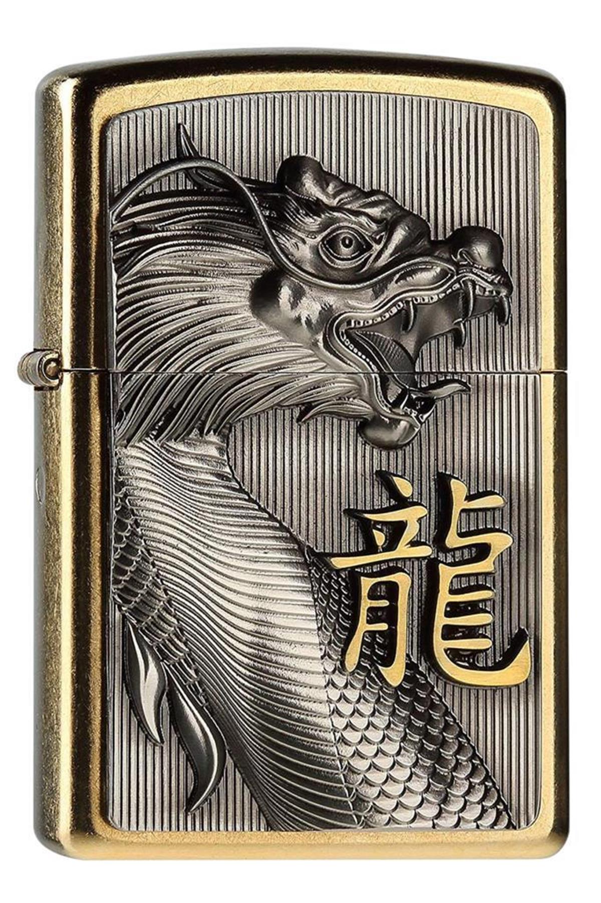 TR6164,Zippo Çakmak 2004517 Golden Dragon