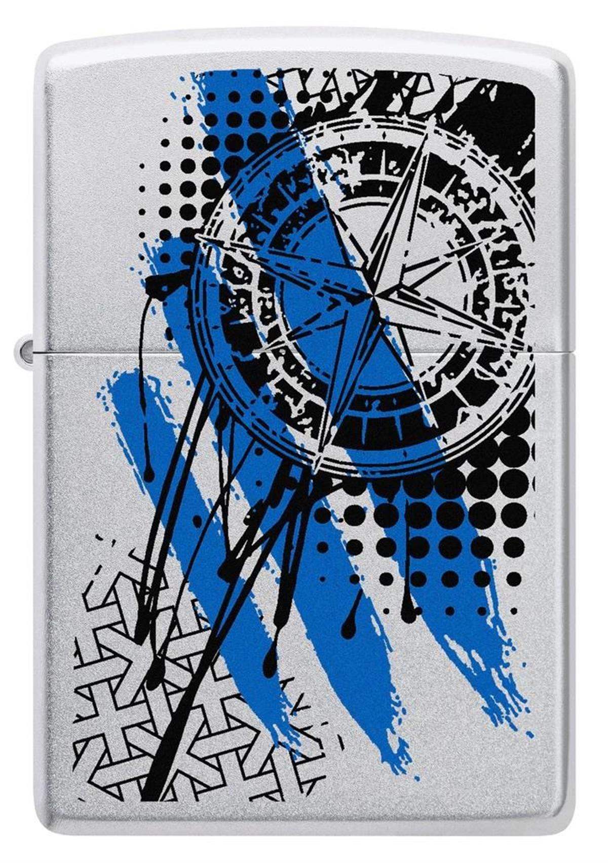 TR5514,Zippo Çakmak 205 Trash Polka Tattoo Compass Design