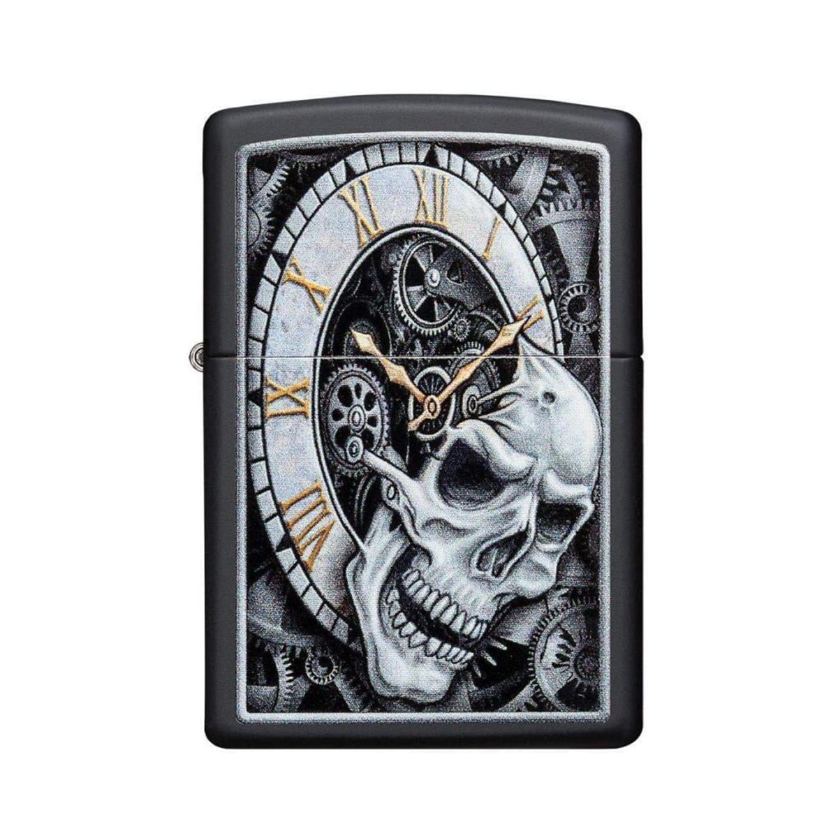 TR3720,Zippo Çakmak 218 Skull Clock Design 29854-069943