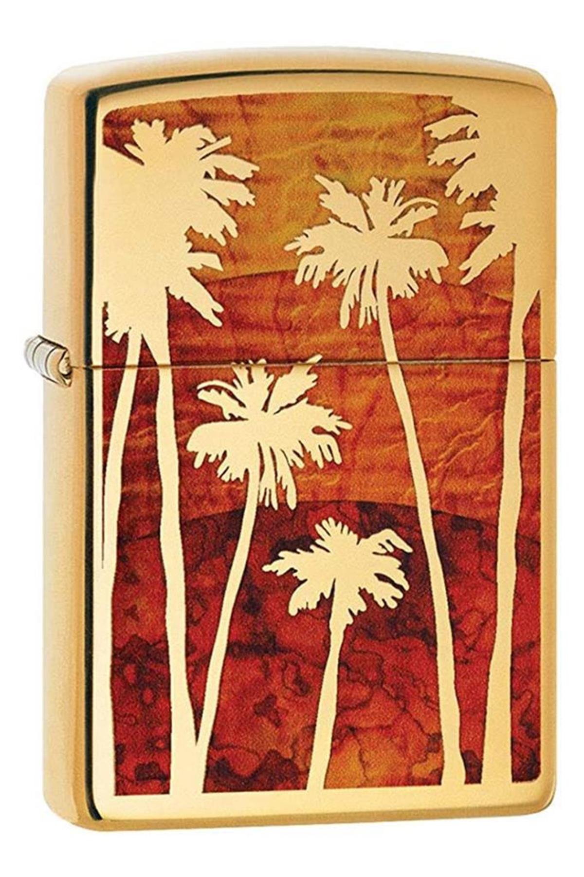 TR5655,Zippo Çakmak 254B Fuzion Palm Trees Sunset