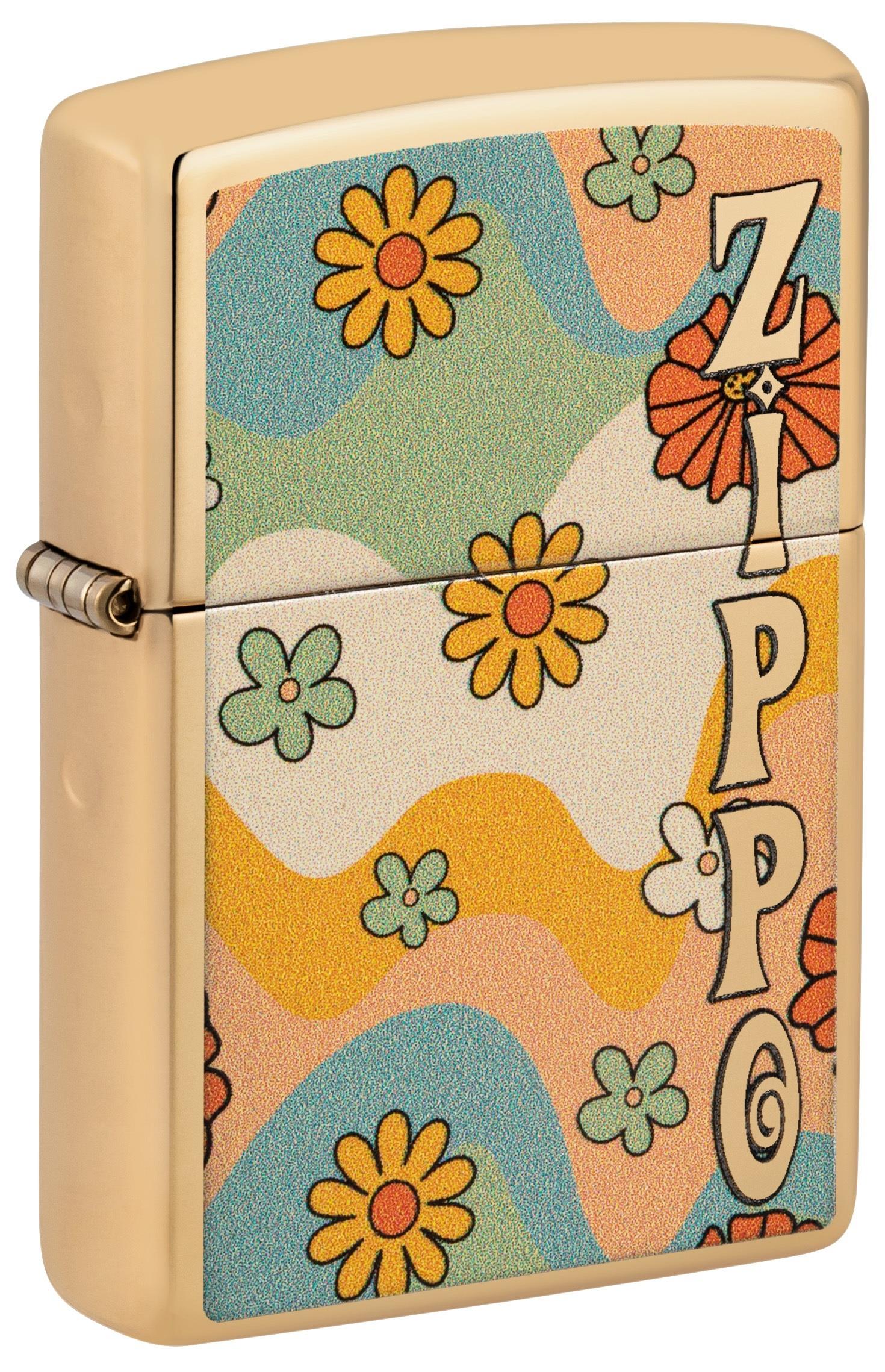TR8535,Zippo Çakmak 254B Zippo Flower Power 48503-103340
