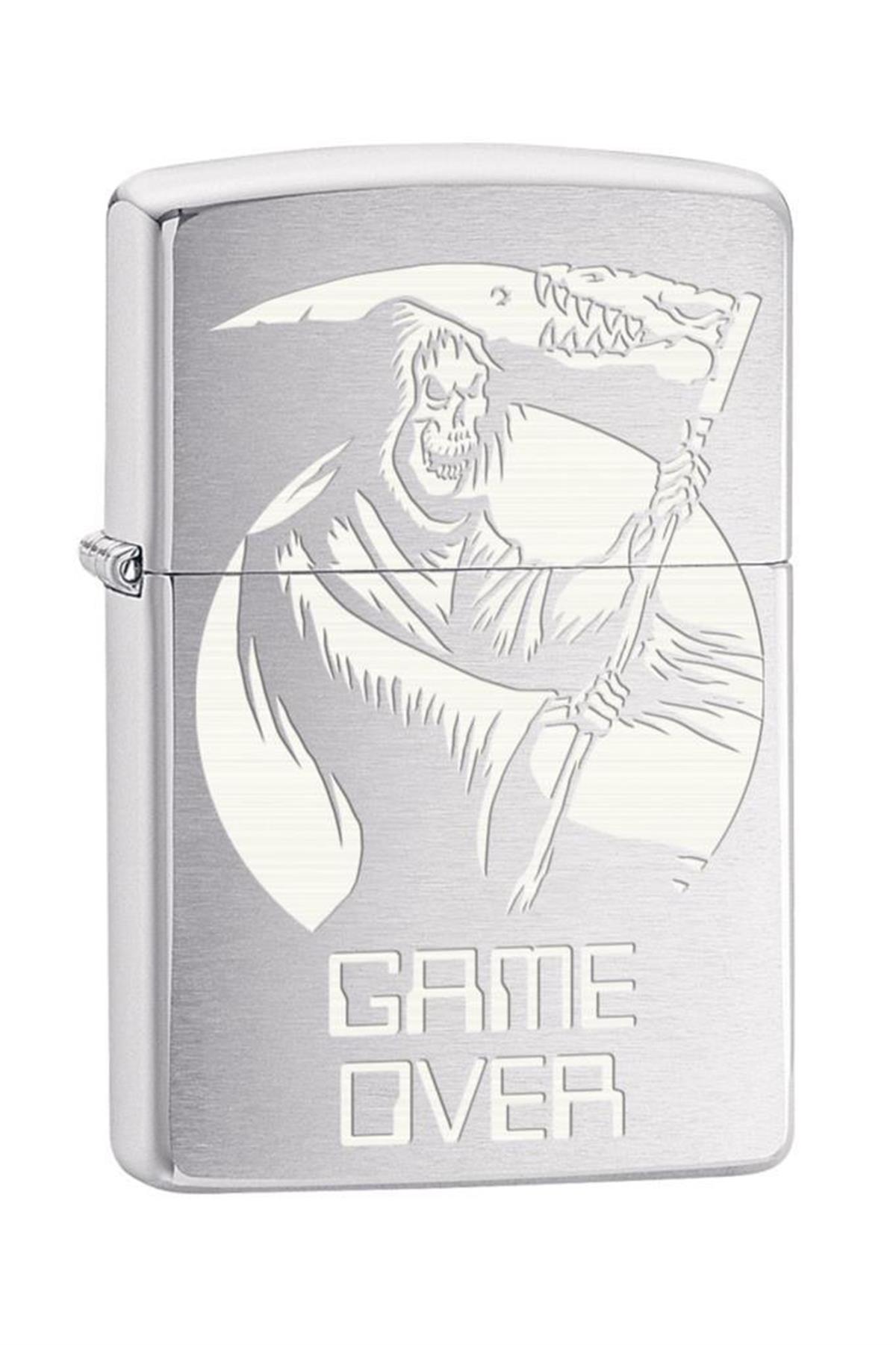 TR5435,Zippo Çakmak 29696-064989 200 Pf18 Skull Game Over Design