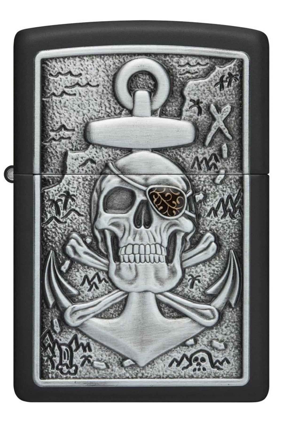 TR5499,Zippo Çakmak 48122-098031 Skull Anchor Emblem