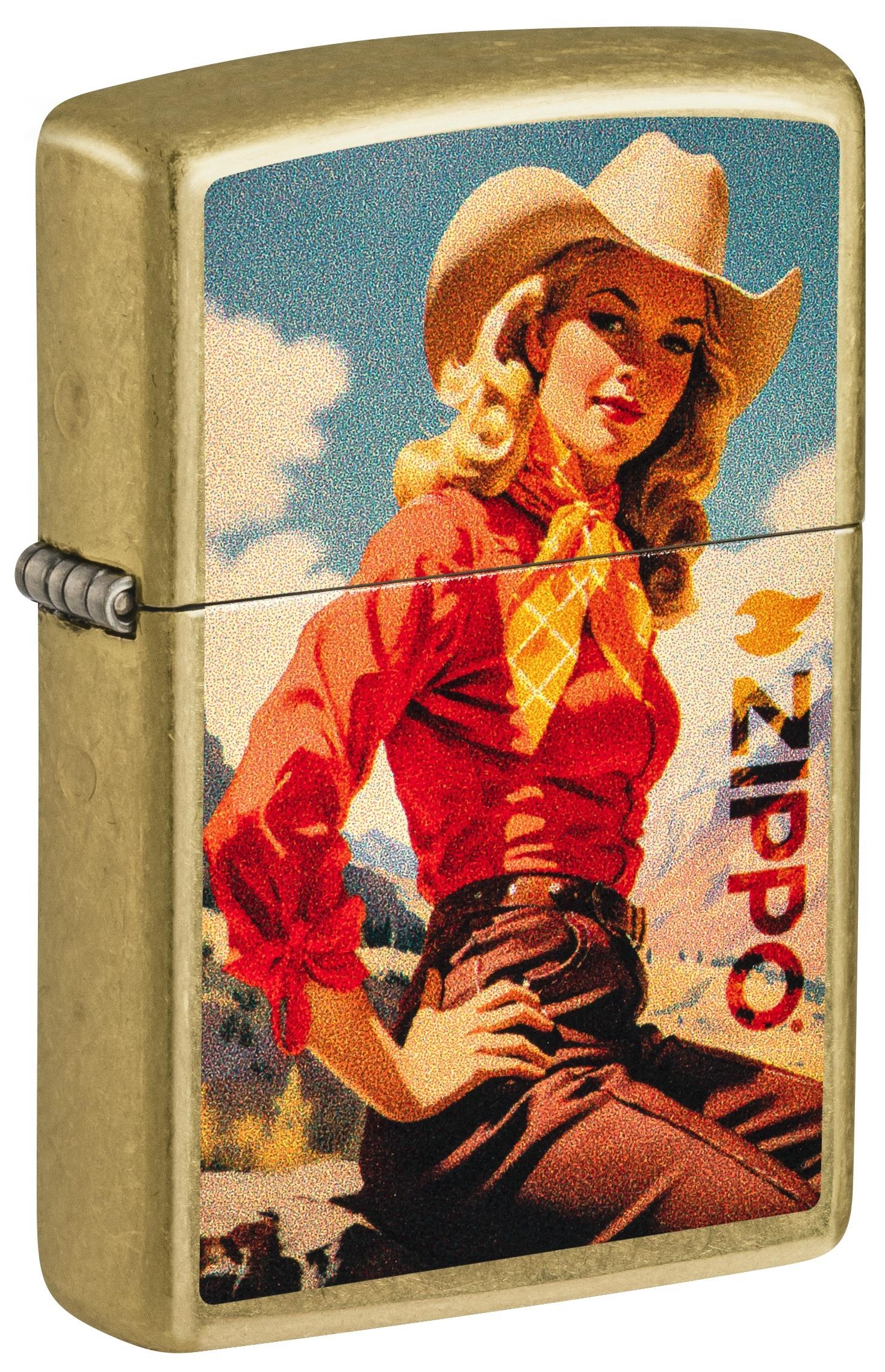 TR8506,Zippo Çakmak 48267 Cowgirl Design 46248-121943