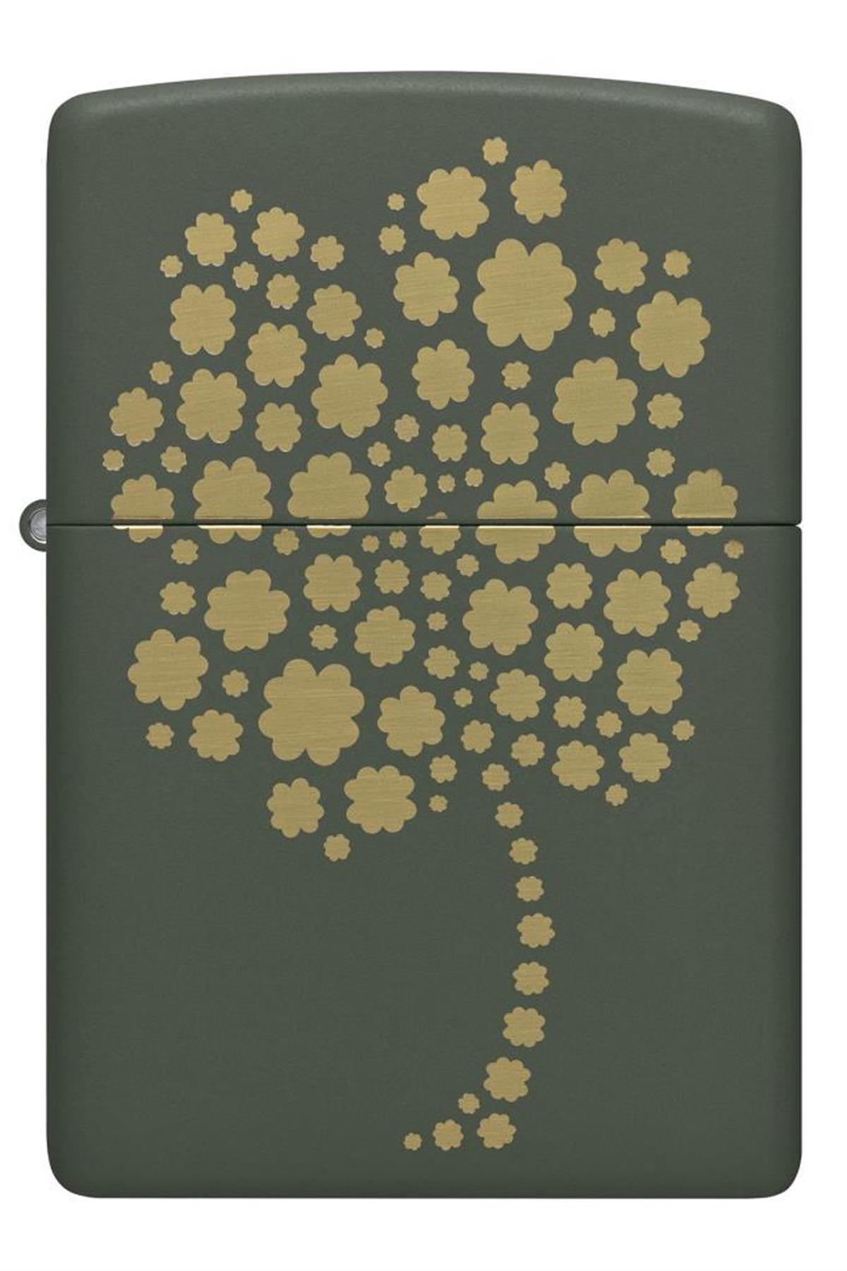 TR5502,Zippo Çakmak 48501-100099 Four Leaf Clover Design