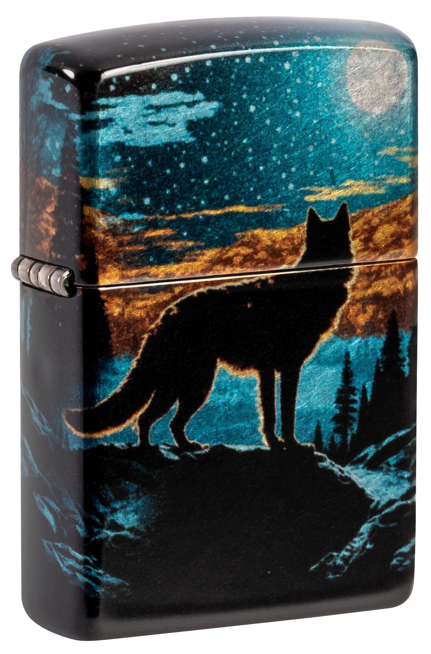 TR8462,Zippo Çakmak 49459 Wolf In Moon Design 46252-119988