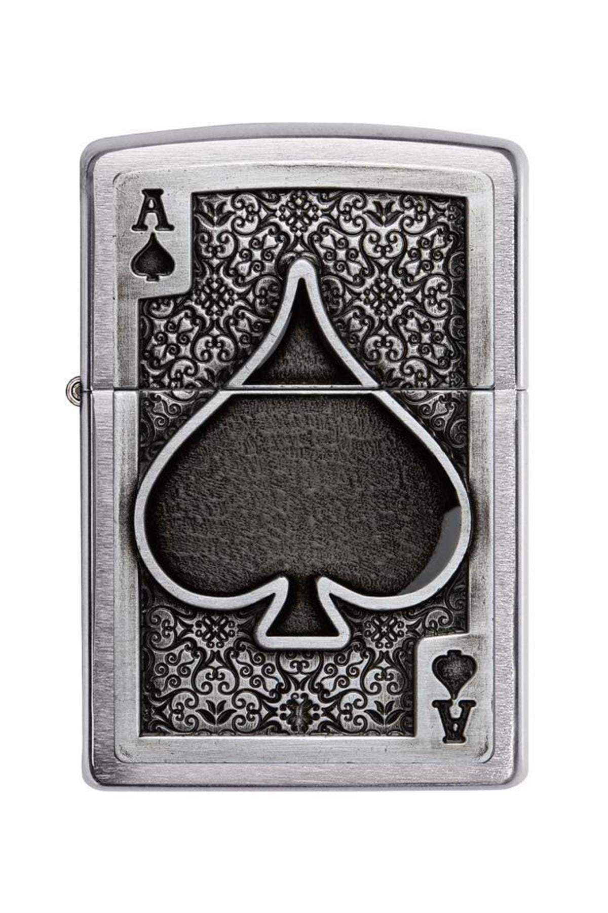 TR5376,Zippo Çakmak 49637-090925 200 Ace Of Spades Emblem