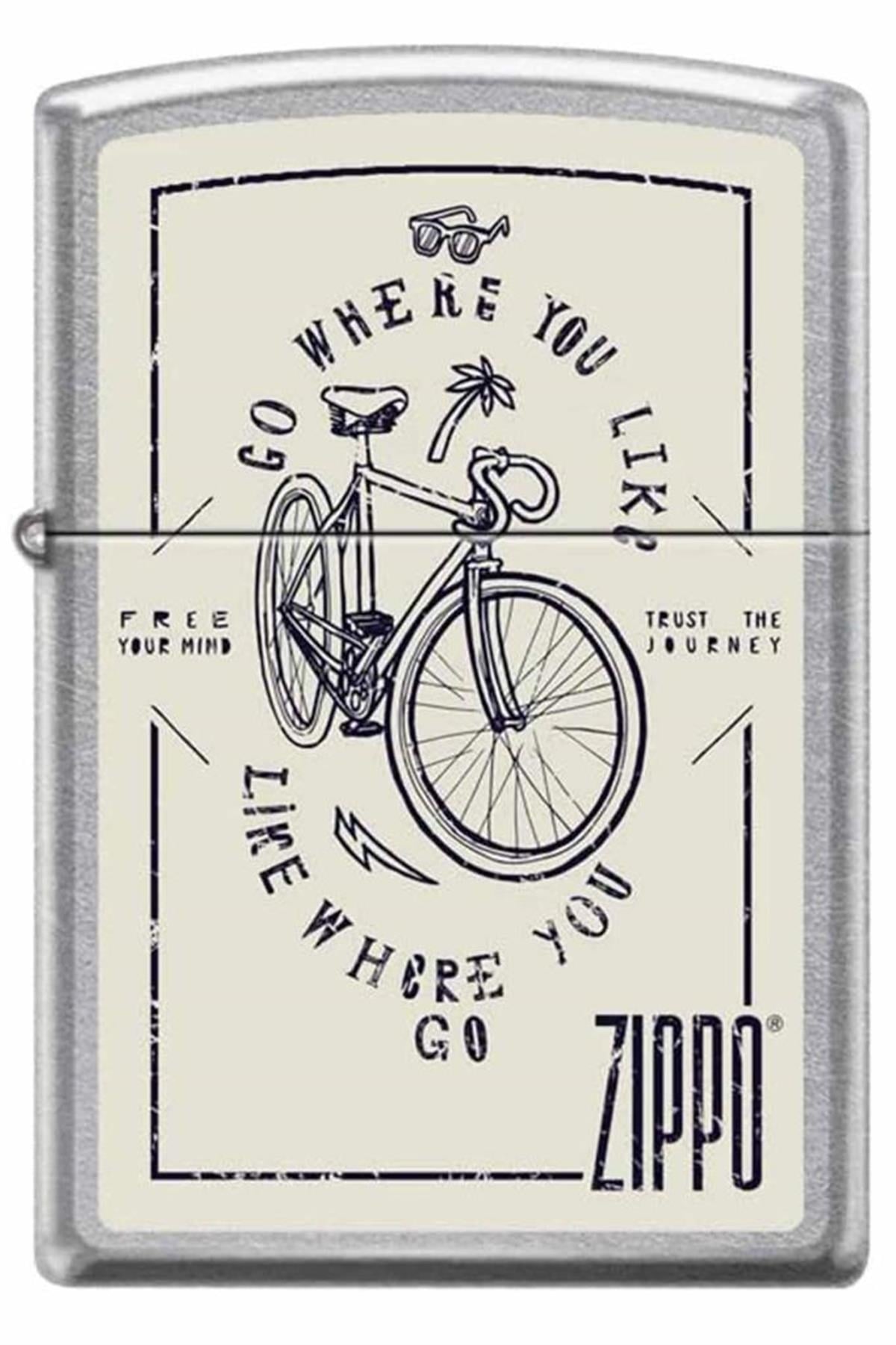TR5577,Zippo Çakmak Gear Bike Print Street Chrome