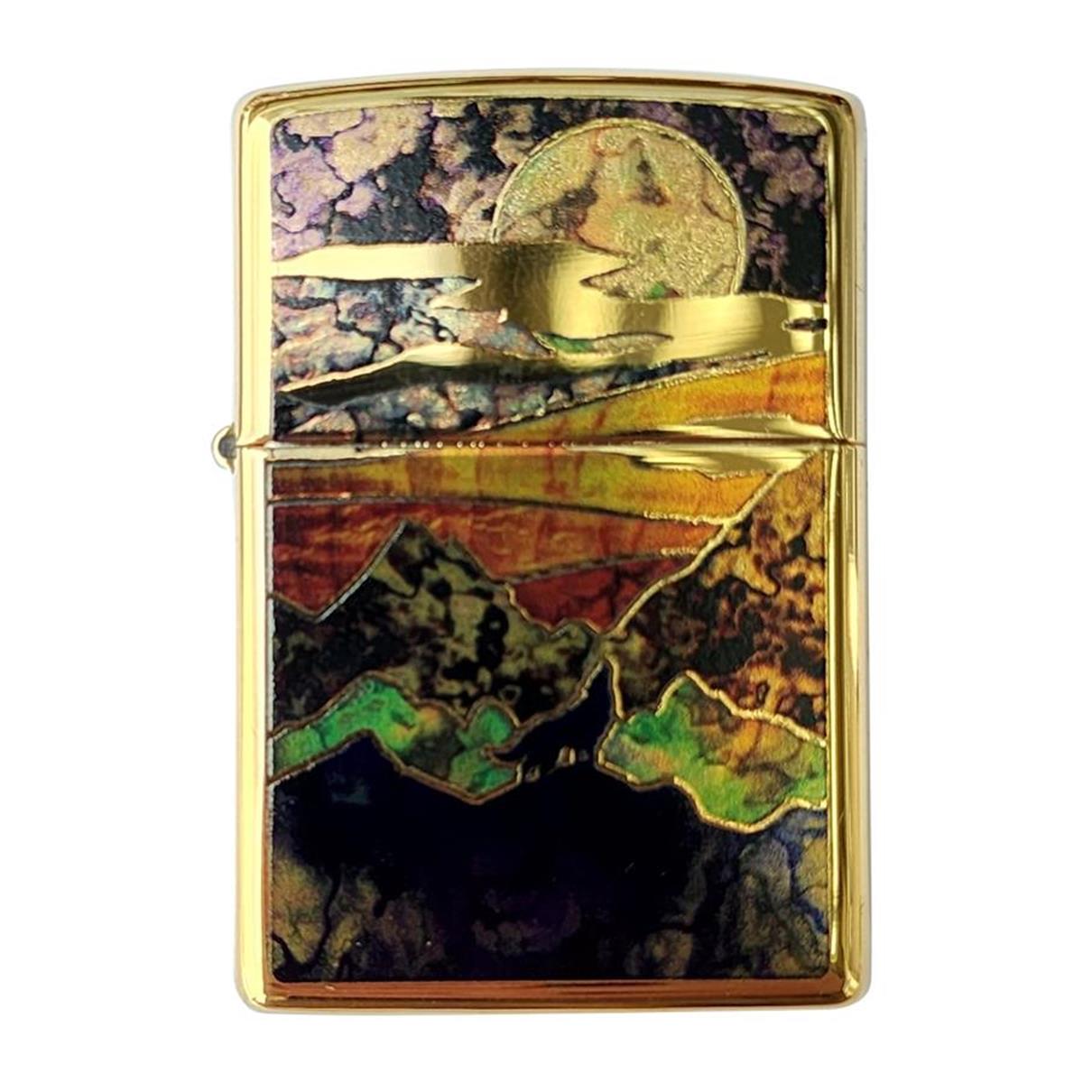 TR3871,Zippo Çakmak Moon Wolf Design