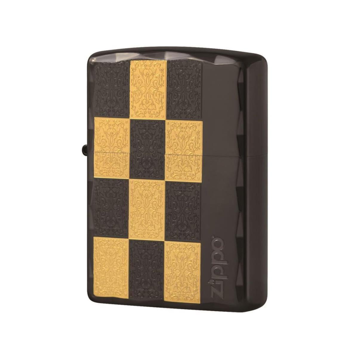 TR4018,Zippo Çakmak Plaid Series - Black Gold Classic Design ZA2-42a