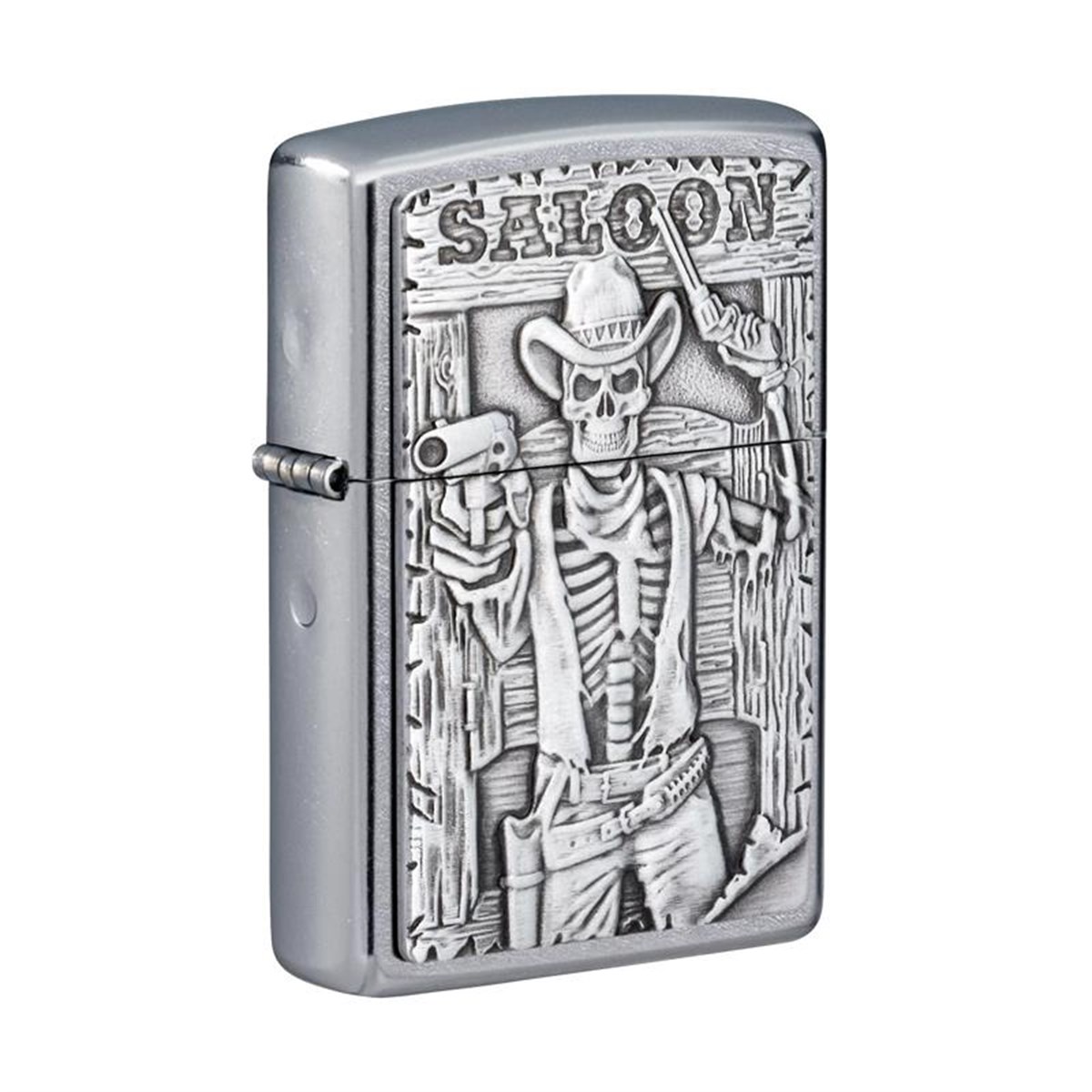 TR3453,Zippo Çakmak Saloon Skull Emblem Design 49298-083535