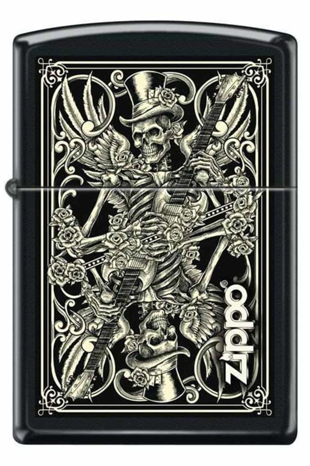 TR5569,Zippo Çakmak Skull Guitars