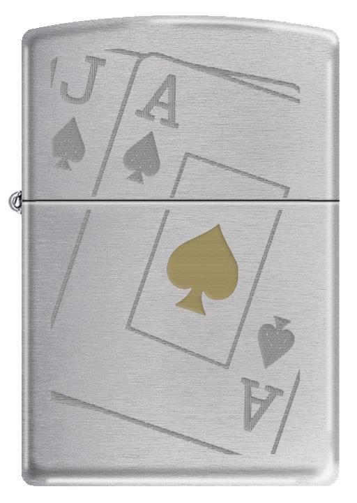 TR8132,Zippo Çakmak Spades Black Jack Design 205-014041