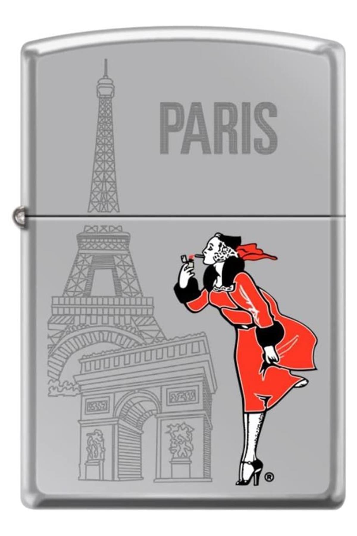 TR5510,Zippo Çakmak Zippo Windy Girl Eiffel Tower Paris