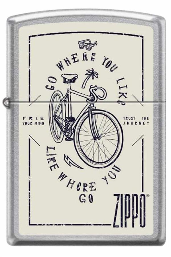 Zippo Çakmak Gear Bike Print Street Chrome