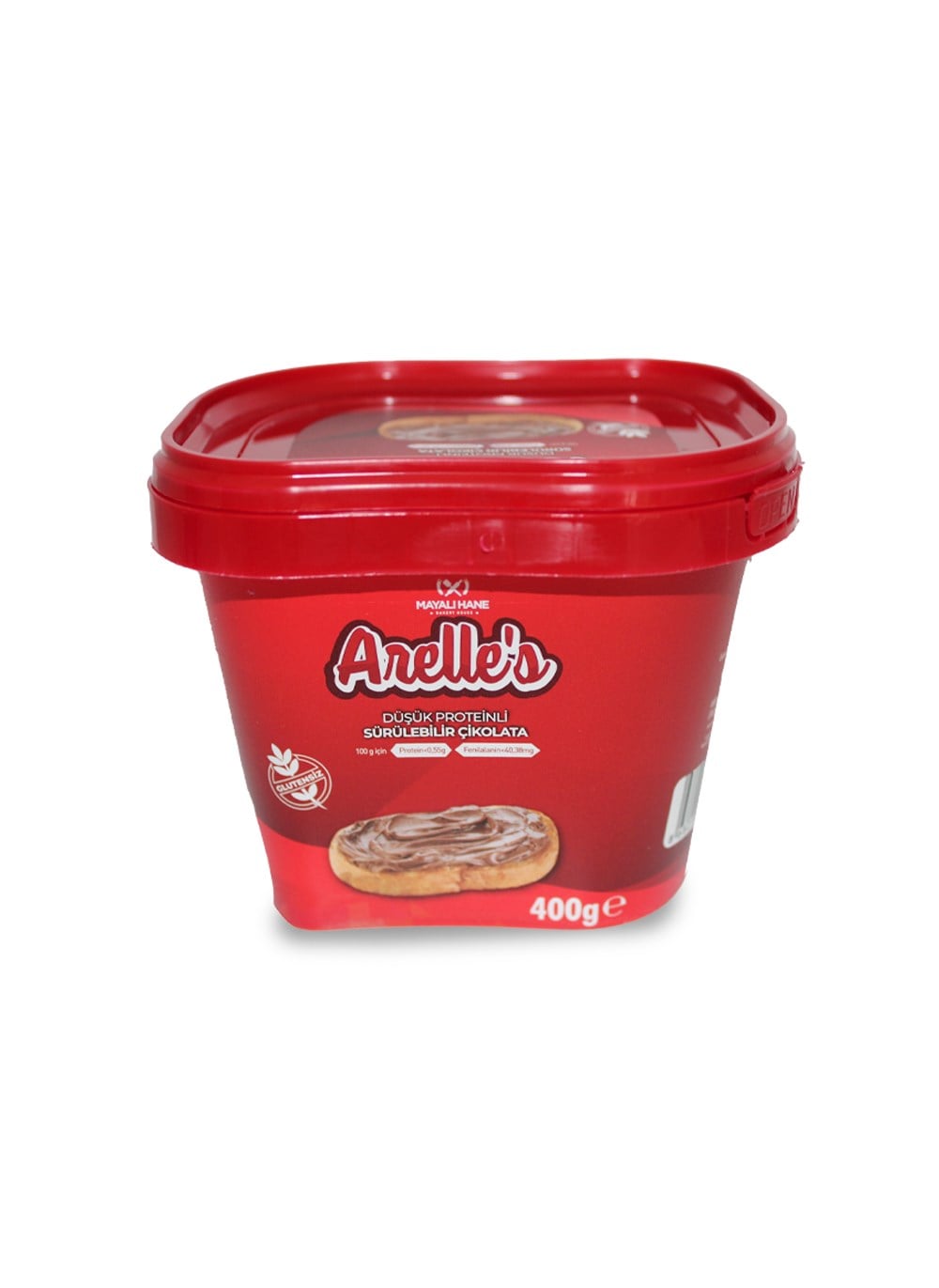 Mayalı Hane Düşük Proteinli Arelle's Sürülebilir Çikolata 400 gr