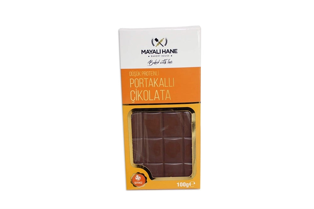 Mayalı Hane Düşük Proteinli Portakallı Çikolata 100 gr