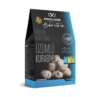 Mayalı Hane Düşük Proteinli ve Glutensiz Üzümlü Kurabiye 150 gr