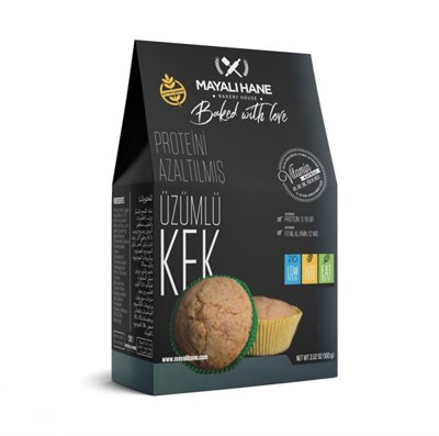 Mayalı Hane Düşük Proteinli ve Glutensiz Üzümlü Kek 100 gr