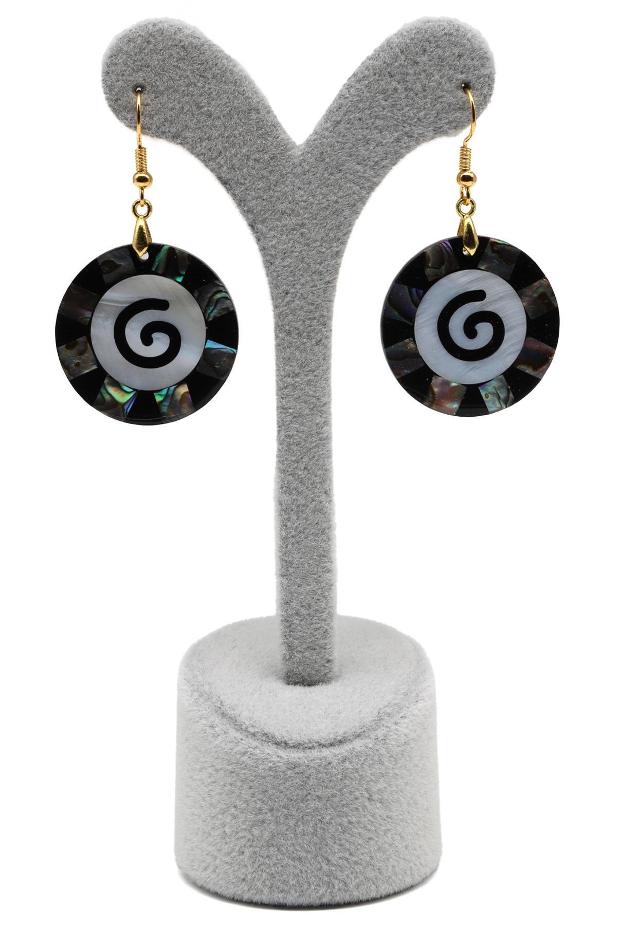 Abalon Sedef Doğal Taş Küpe - KP-0294