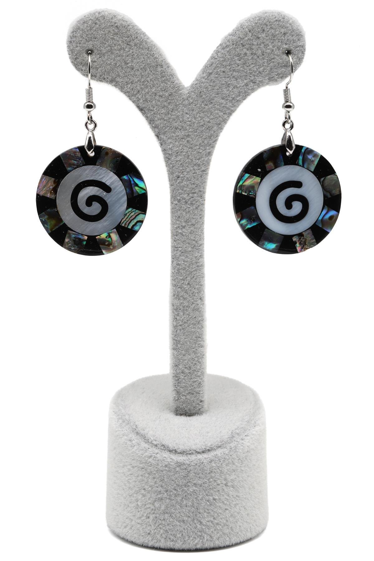 Abalon Sedef Doğal Taş Küpe - KP-0295