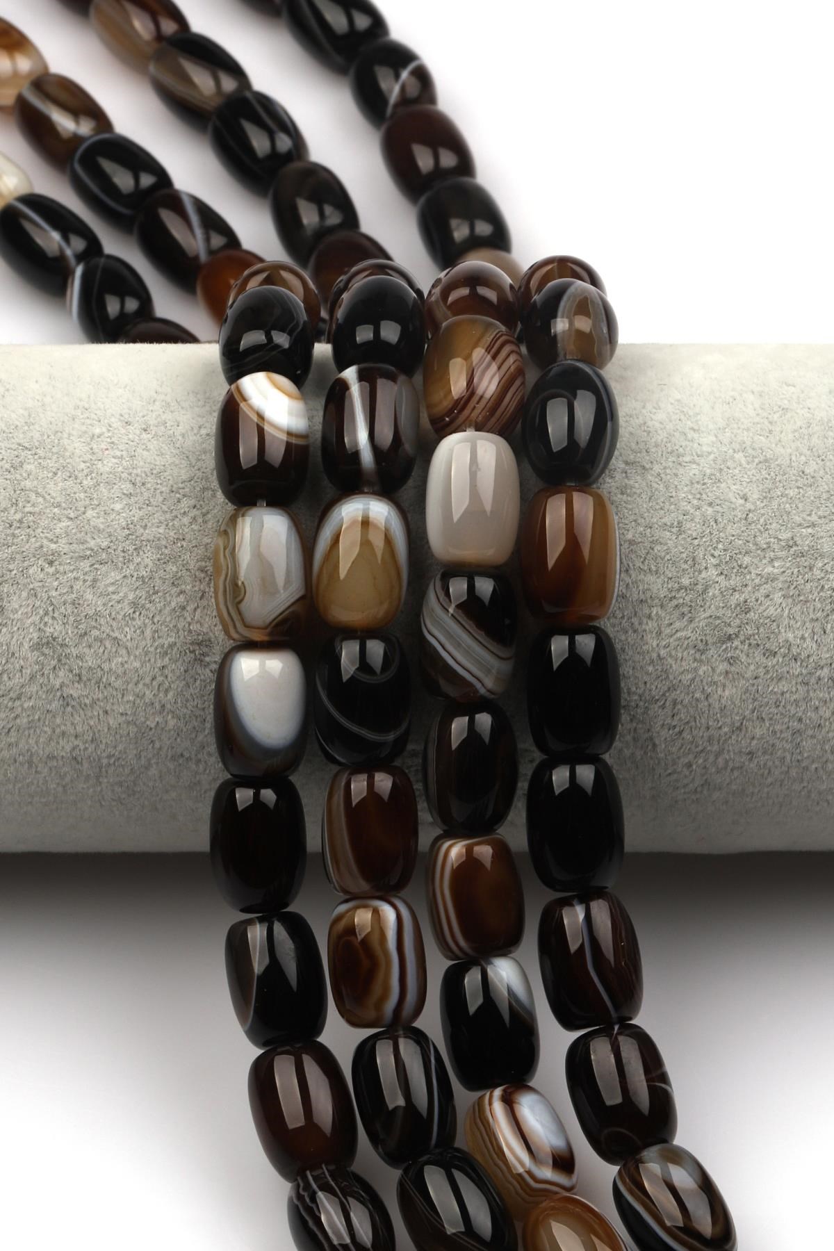 Akik ( AB Kalite ) Doğaltaş Dizi 10 x 14 mm Boru Kesim