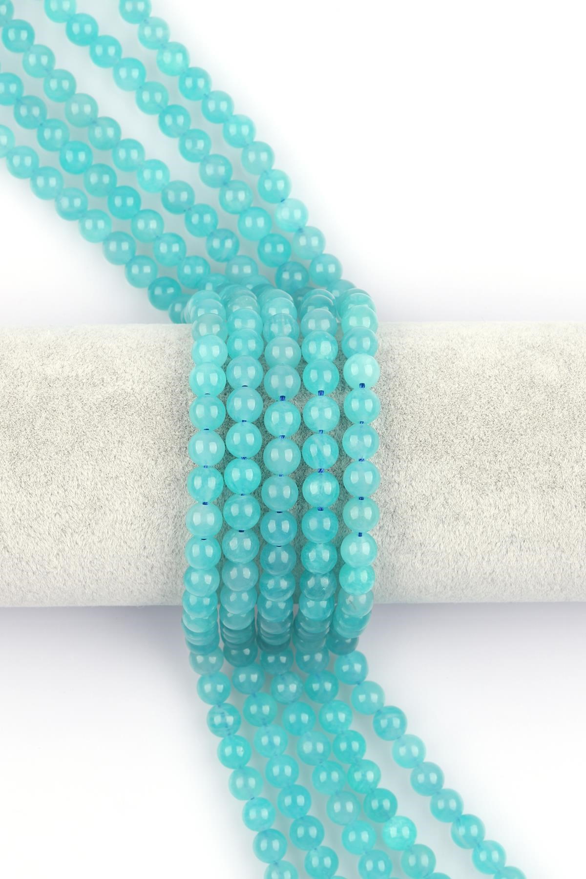 Amazonit ( AAA Kalite ) Doğal Taş Dizi 6 mm Küre Kesim