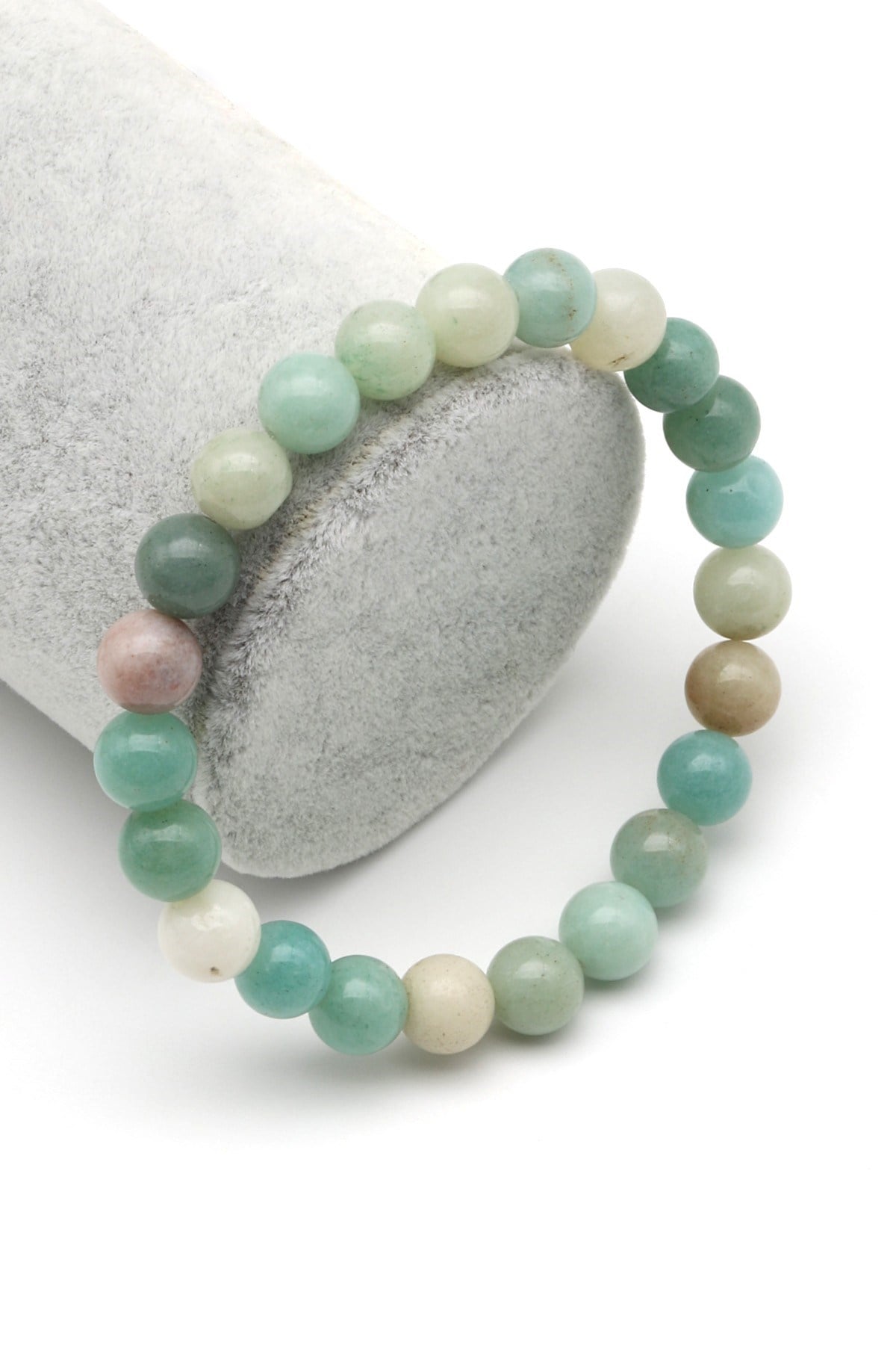 Amazonit Doğal Taş Bileklik 8 mm Küre Kesim - BLK-2158