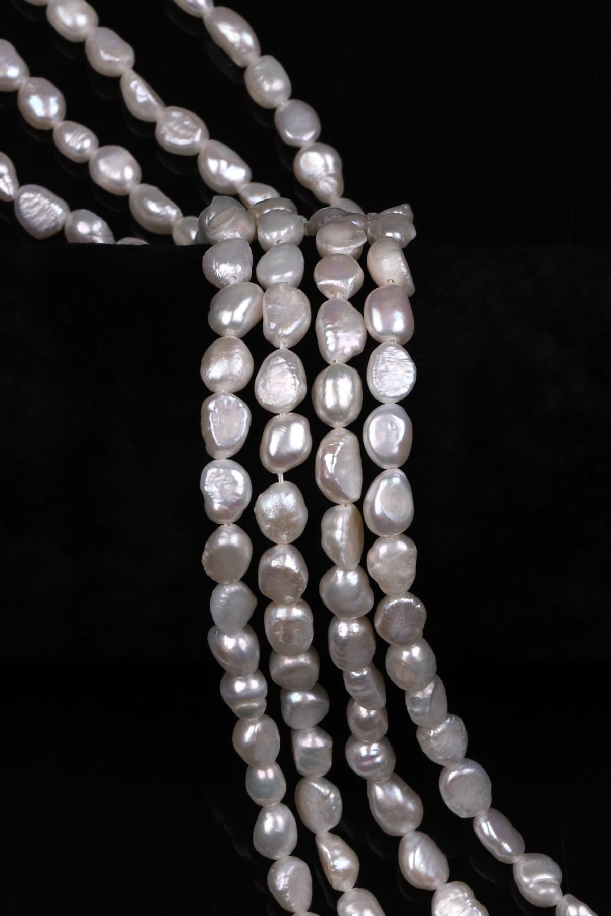 Amorf İnci Doğal Taş Dizi 6 x 7 mm Şekilsiz Kesim