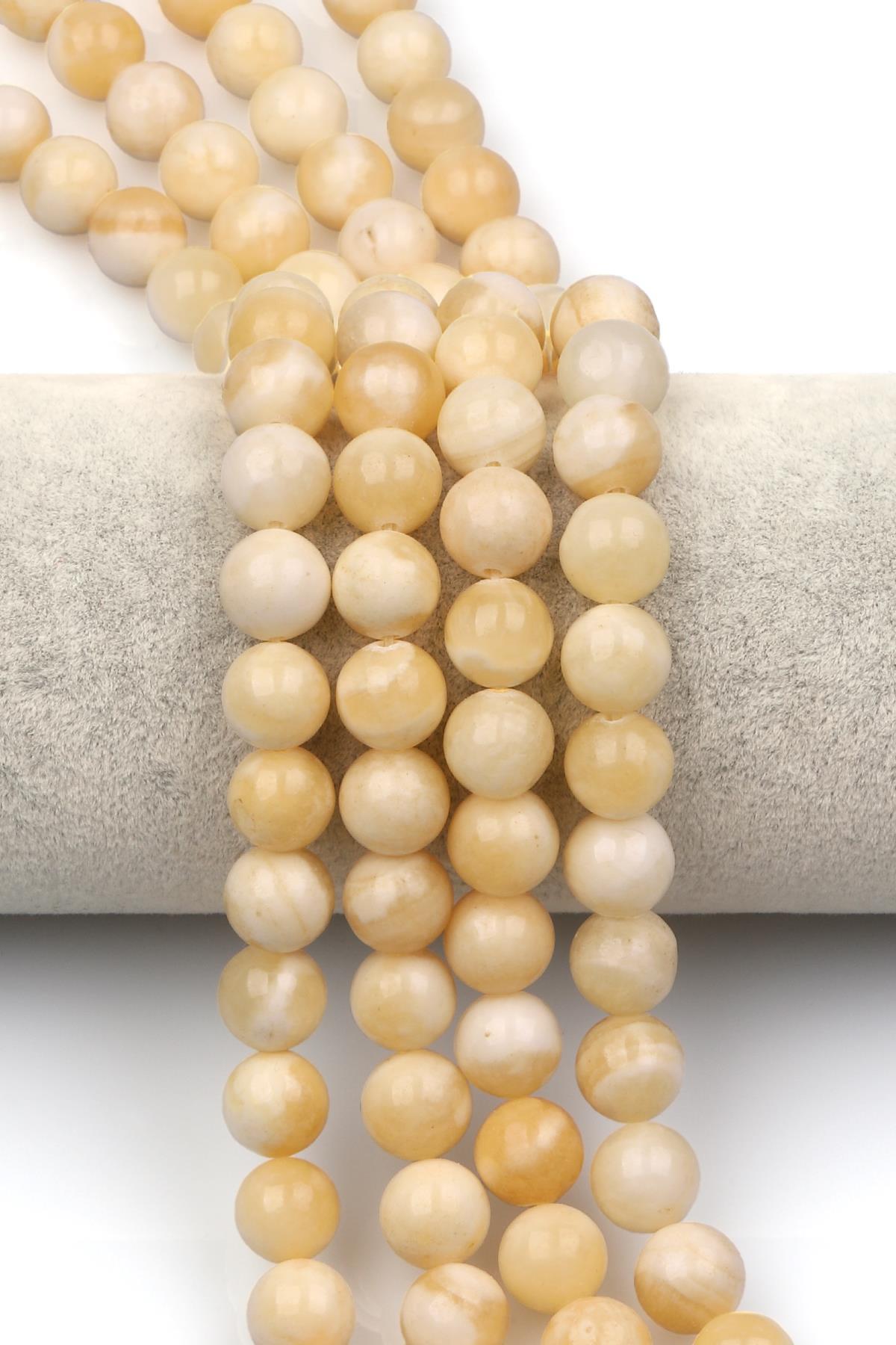 Aragonit Doğaltaş Dizi 10 mm Küre Kesim