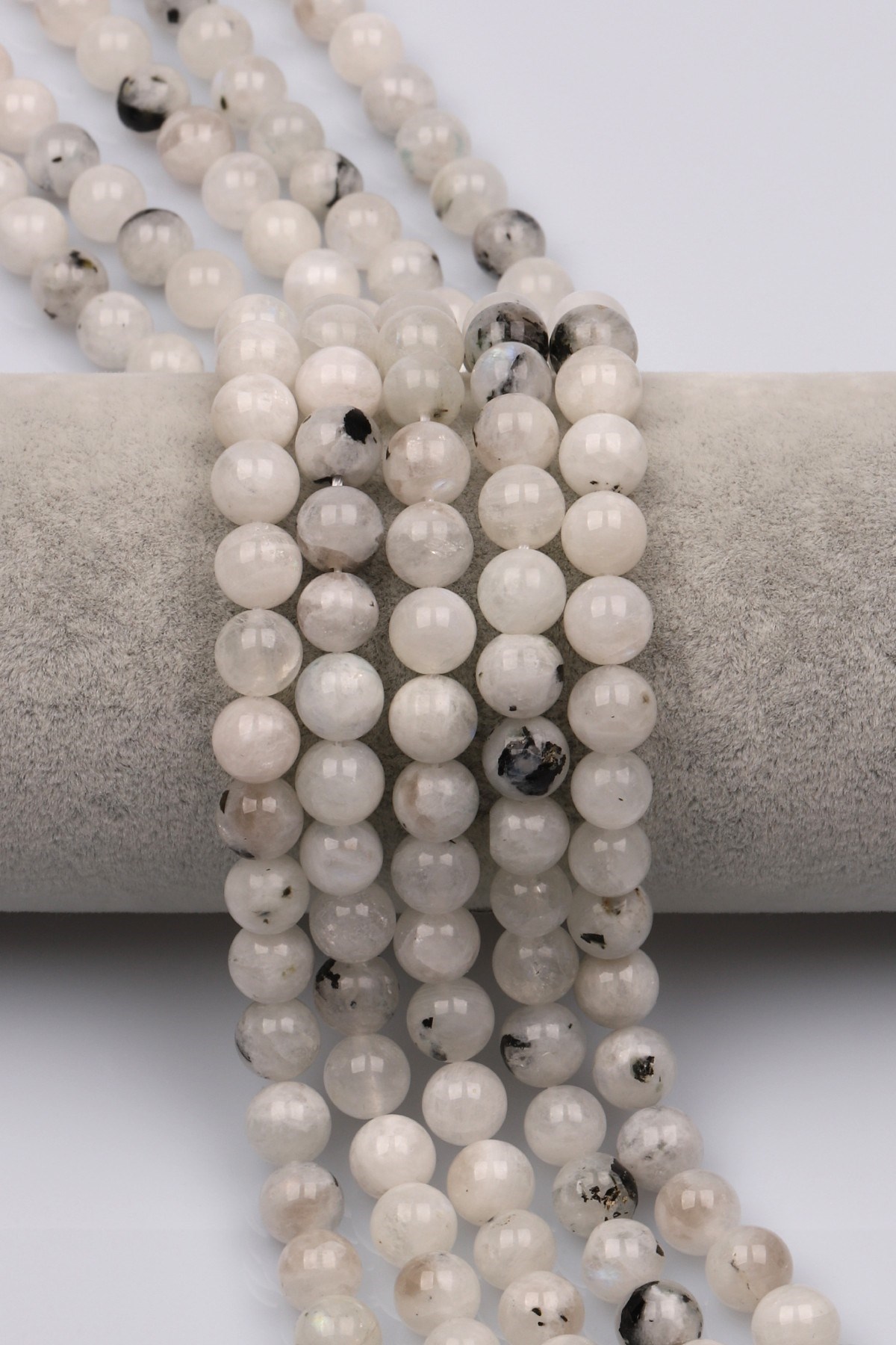 Ay Taşı Doğal Taş Dizi 8 mm Küre Kesim - DZ-1372
