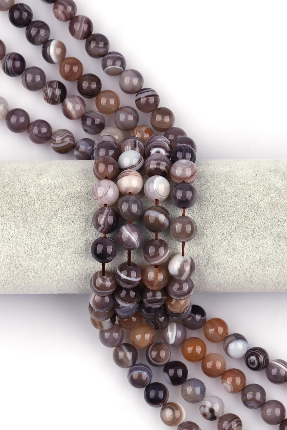 Botswana ( AB Kalite ) Doğal Taş Dizi 10 mm Küre Kesim