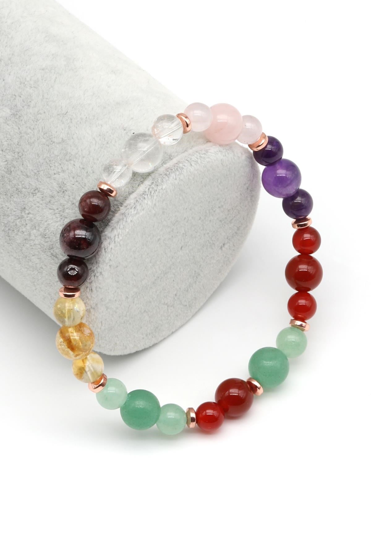 Çakra-Hematit Doğal Taş Tasarım Bileklik Küre Kesim