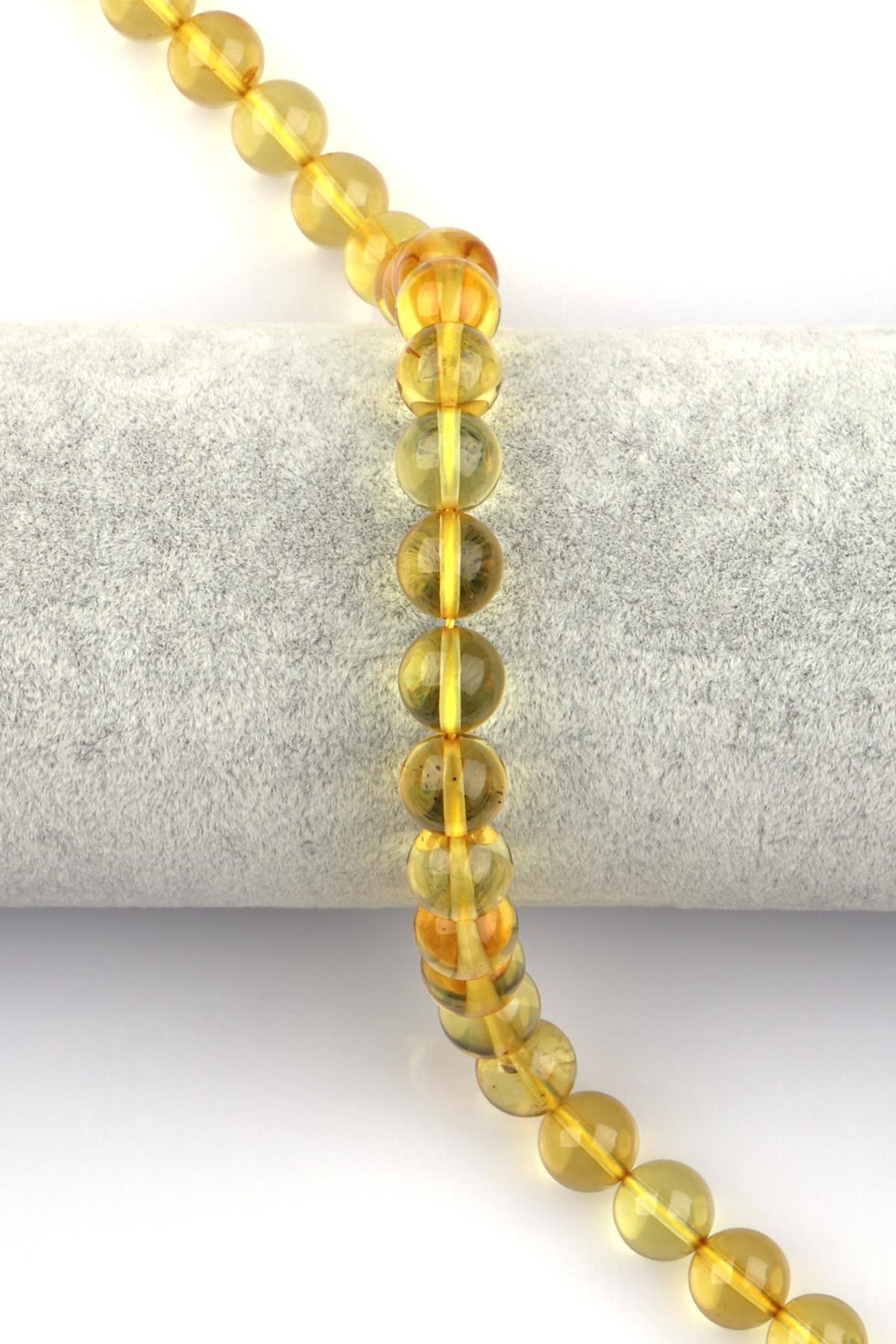 Damla Kehribar Dizi 8 mm Küre Kesim