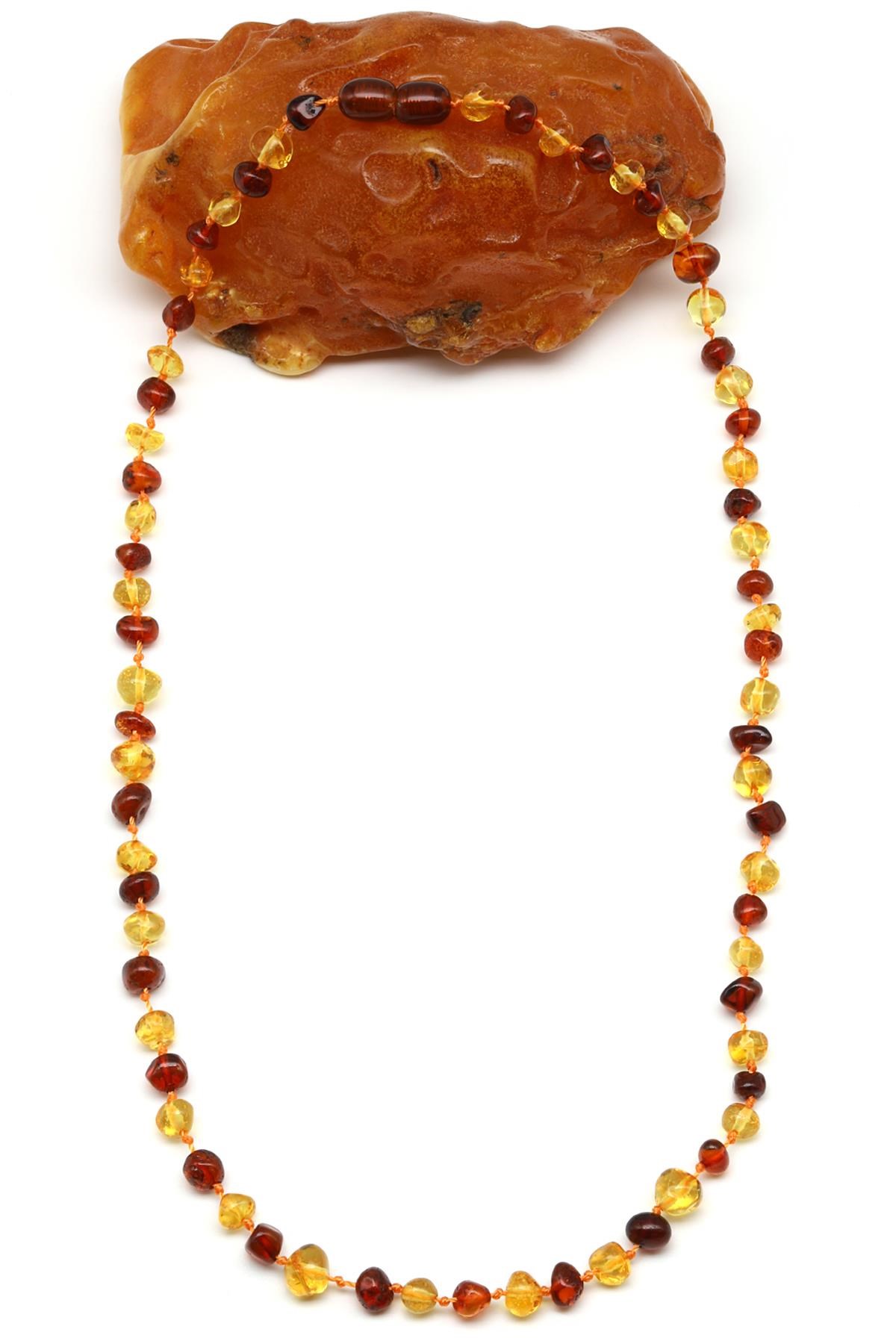 Damla Kehribar Kolye - 44 cm