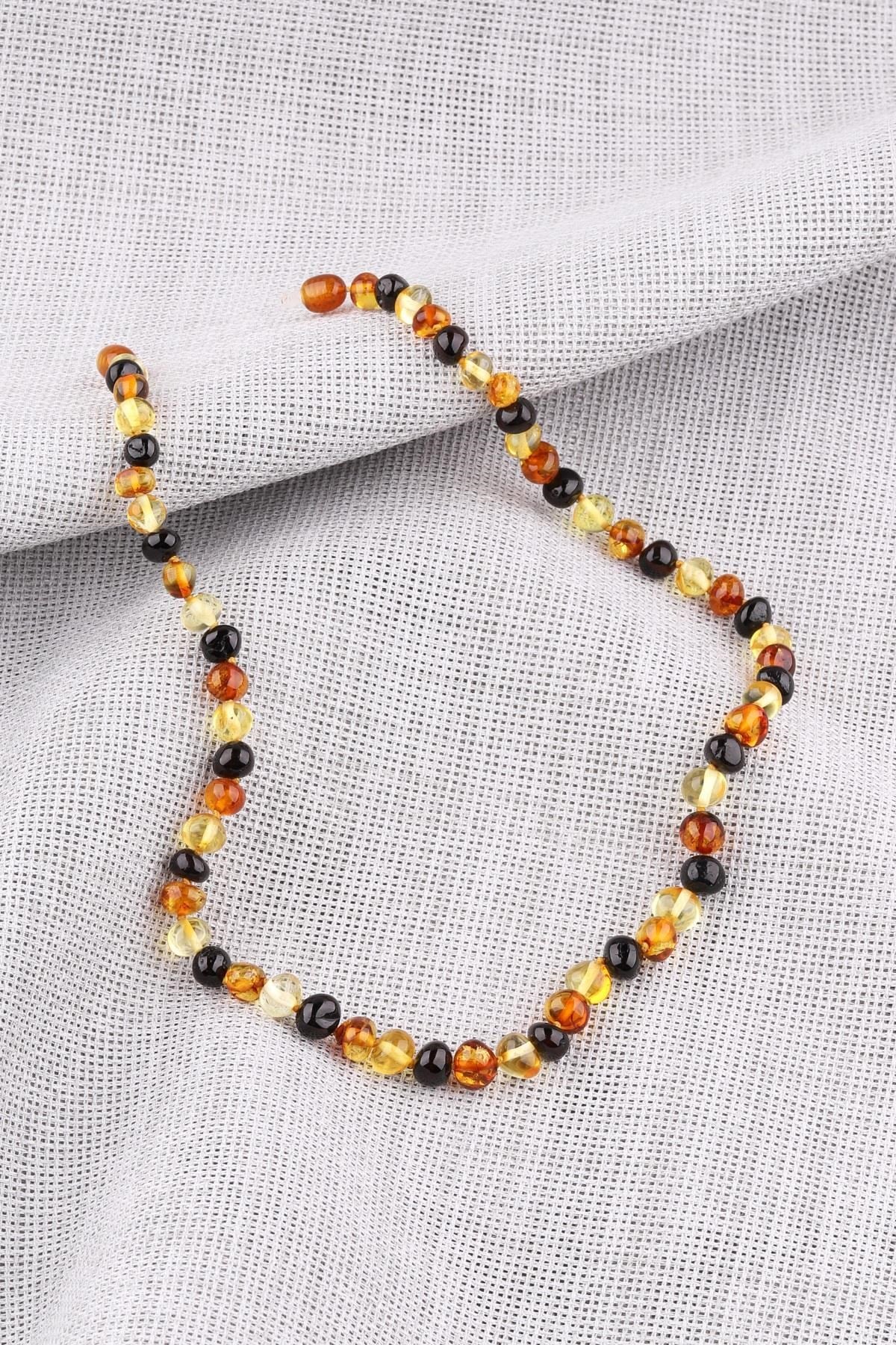 Damla Kehribar Kolye – 44 cm