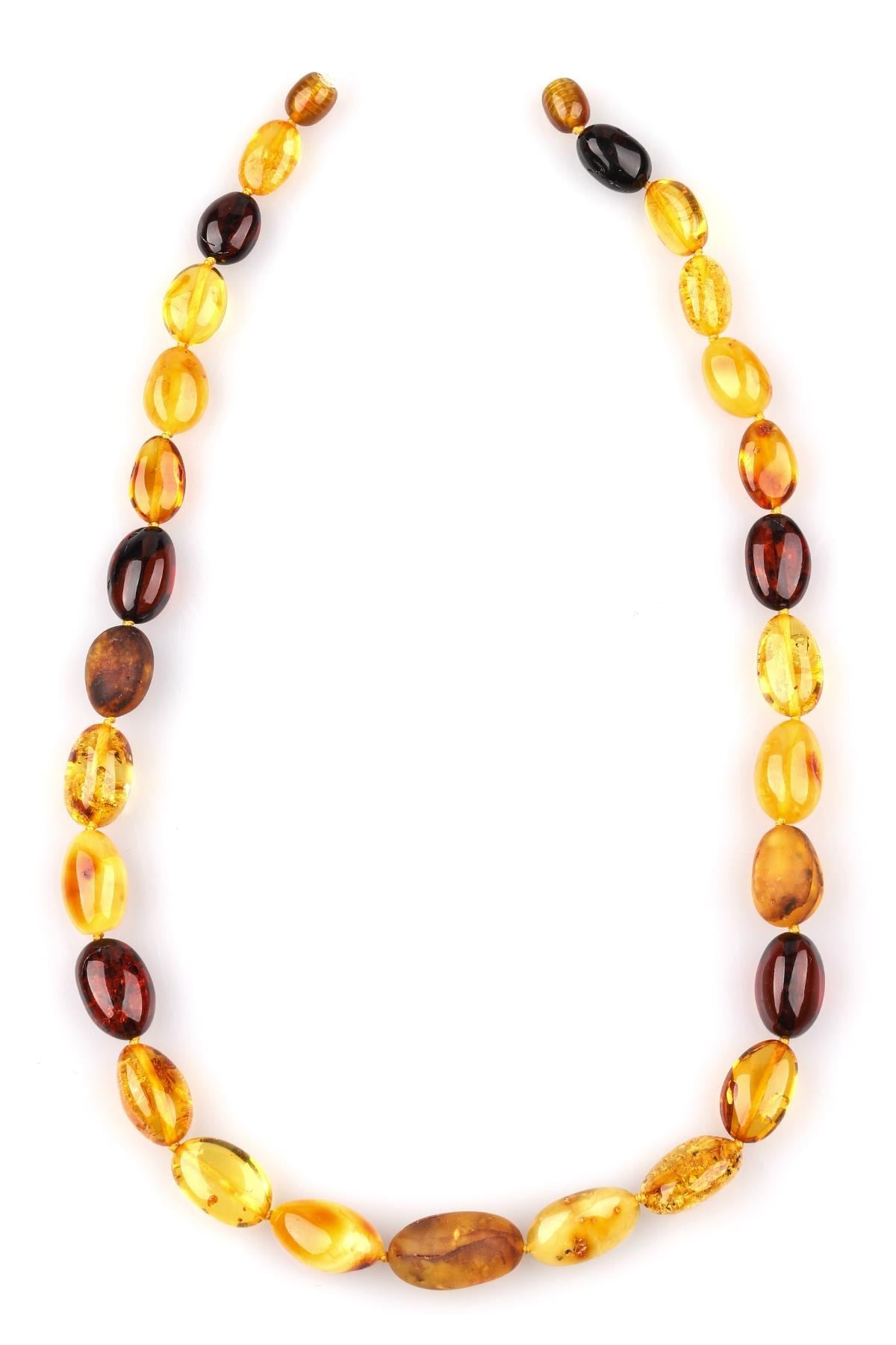 Damla Kehribar Kolye – 47 cm