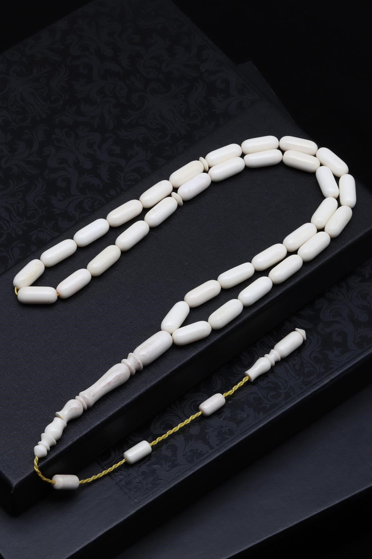 Deve Kuşu Kemiği Tesbih 6 x 14 mm Kapsül Kesim 