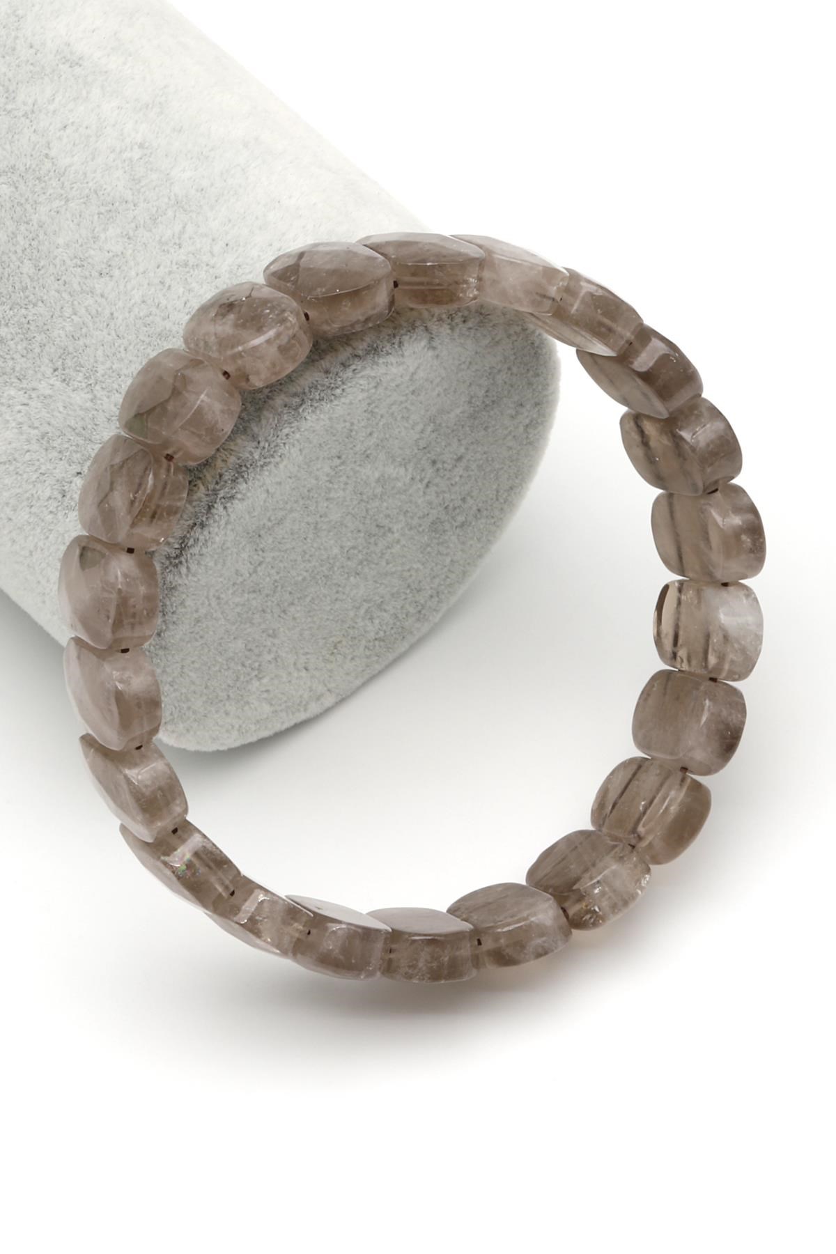 Dumanlı Kuvars Doğal Taş Bileklik 10 x 14 mm Özel Kesim