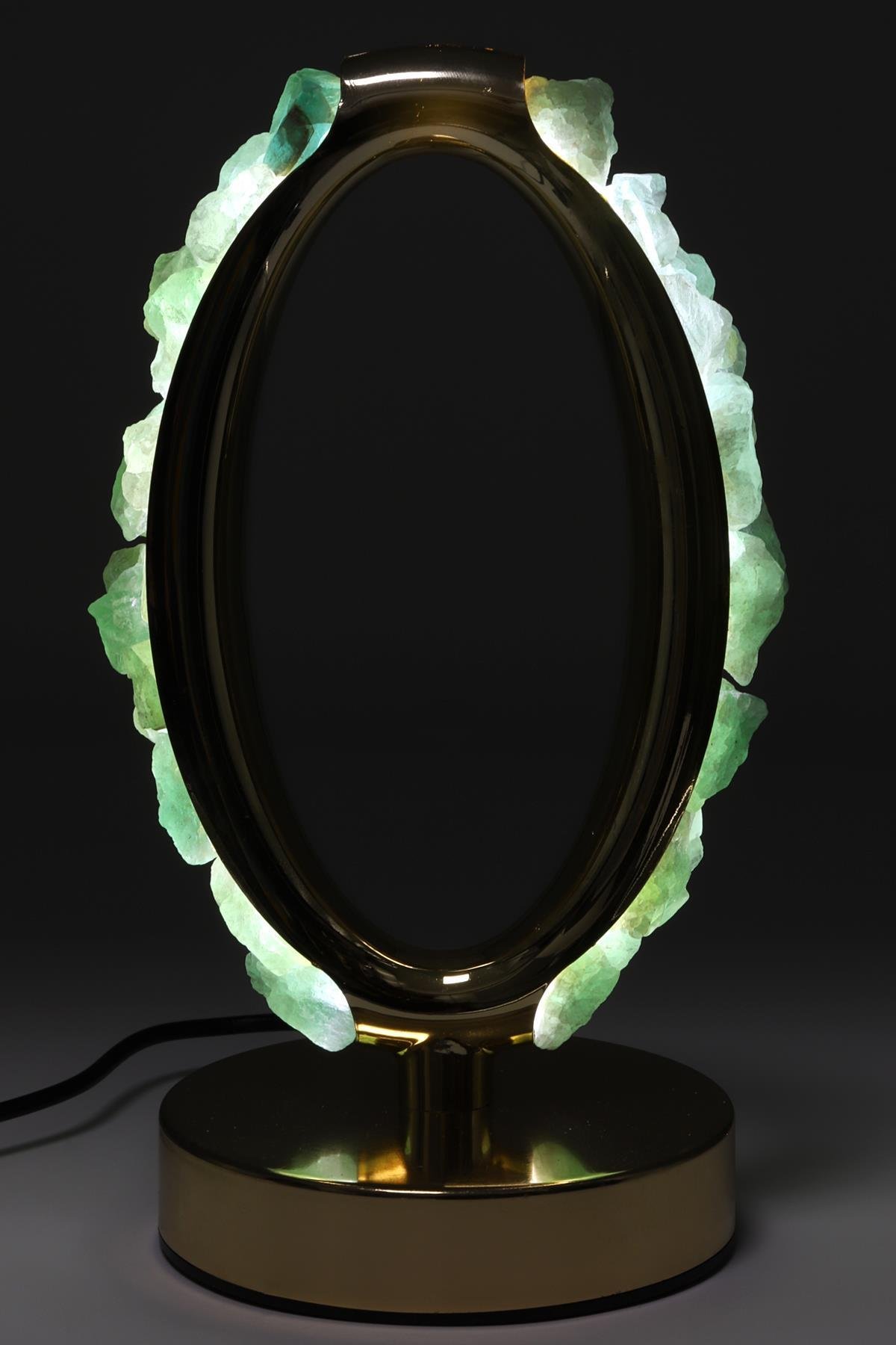 Florit Doğal Taş Gold Lamba