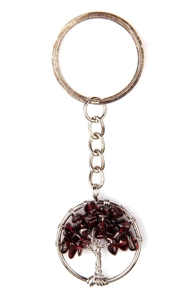 Garnet - Lal Doğal Taş Anahtarlık