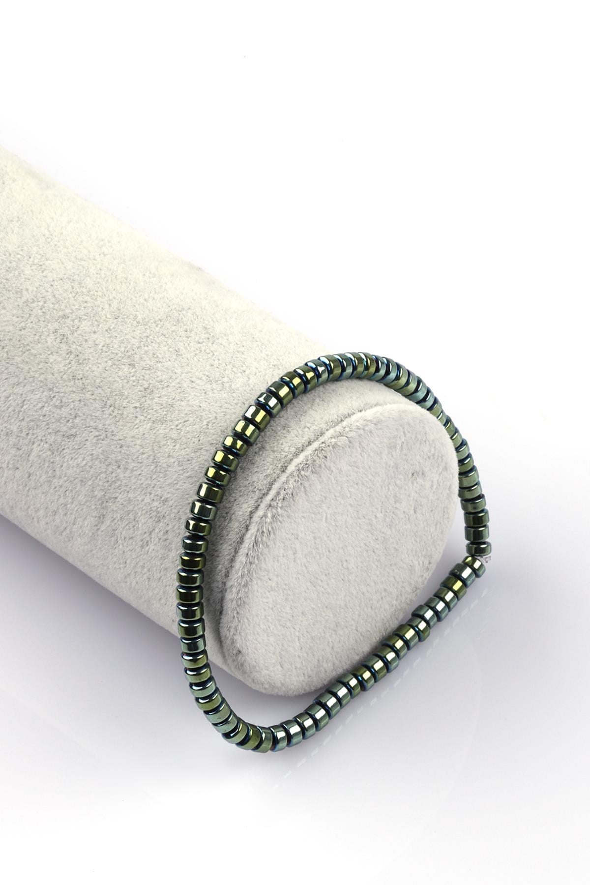 Hematit Doğal Taş Bileklik 2 x 4 mm Rondel Kesim