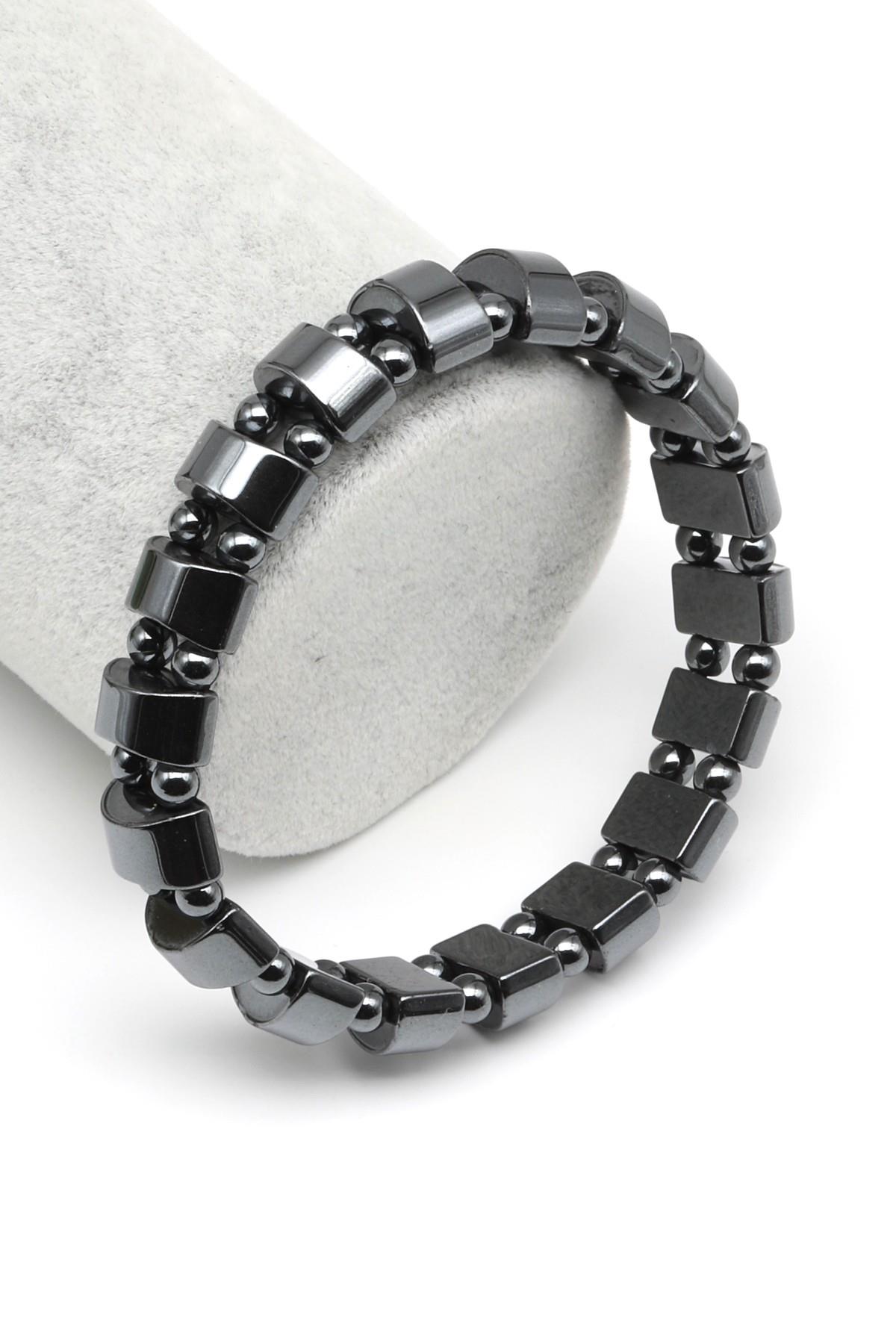 Hematit Doğal Taş Bileklik 6 x 12 mm Özel Kesim - BLK-2077